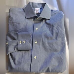 Brooks Brothers Mens Dress Shirt Size M (15-34) Blue stripe‎